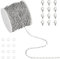UNICRAFTALE Catena A Maglie 10m Catene in Acciaio Inossidabile Chirurgico 316 Catene A Maglie Larghe 2.5mm Rotolo con 20 Fermagli A Moschettone e 50 Anelli di Congiunzione per Riparazione di Collane