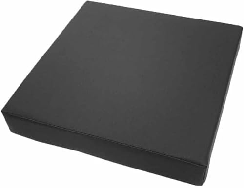 HYGPP Waterproof Leather Chair Cushion Square 16/18/20 inch Square Stool Seat Memory Foam Cushion, Circle Chair Pad for Dining Kitchen Office and Garden(Colour1,20x20x3in)