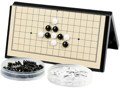 Apk i bc Set da Gioco Portatile Go con Lavagna Magnetica, Leggero e Pieghevole, Perfetto per i Giocatori Principianti(Yellow,A)