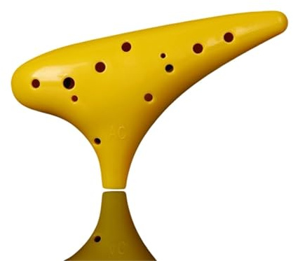 Ocarina instrumento Ocarina De 12 Agujeros Para Principiantes Tono Alto C Resina Plástica Azul Y (3/4)