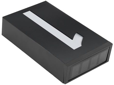 Aramox Luz Solar de Dirección ABS y PC Luz LED de Señal Numérica con Panel Solar de Polisilicio IP55 Iluminación Impermeable de 8 Horas para Casa, Hotel, Tienda, Puerta Número 8 (Numero 1)