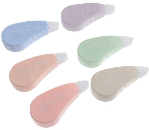 6 Pièces Ruban Correcteur Blanc Pas Pratique pour Bureau et Maison