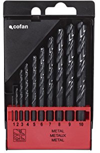Brocas HSS para metal, 1-10 mm, Set de 10 Piezas
