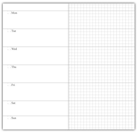 newestor Travelers Notebook Inserts - Weekly Refills for Standard Size Travelers Notebook, Set of 3, Total 192 Pages, 8.25 x 4.25 Inches