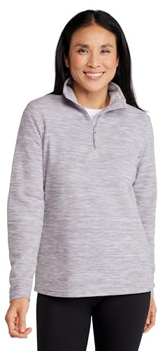 Mountain Warehouse Snowdon Melange Fleece-Pullover Damen - dünner, Warmer Winter-Pullover aus Fleece für Damen zum Laufen, Wandern, Joggen und für Sport und Outdoor Grau Damengröße EU 42