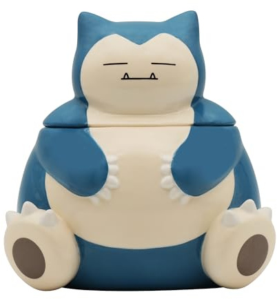 ABYSTYLE Pokémon Snorlax - Keksdose aus Keramik, 18 x 13,5 x 15,5 cm, Küchendekoration, luftdichter Lebensmittelbehälter