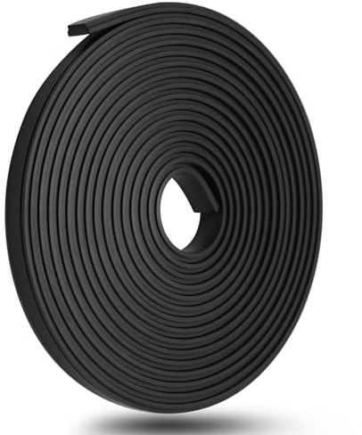Biaungdo Striscia magnetica flessibile per porta della doccia da 3.4 m, 1 rotolo di ricambio impermeabile, nera, per porte doccia in vetro