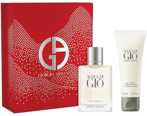 Giorgio Armani Acqua Di Gio Geschenkset für Herren, Eau De Toilette, 50 ml und Dusch-Shampoo, 75 ml