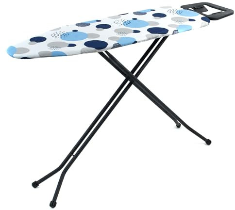 Beldray Swift Ironing Board – Collapsible, Lightweight Folding Ironing Table, 97 x 34cm Surface, 4 Adjustable Heights, Thick Felt Underlay For A Smooth Press, 100& Cotton Cover, 117 x 35cm