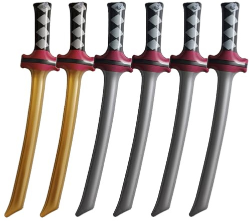 GTYHH Ballons Katana 6 Pièces, Couteaux Jouets Gonflables Amusants, Accessoires De Jeu pour Enfants, Adaptés Aux Déguisements d'halloween, Scènes De Fête À Thème Pirate.