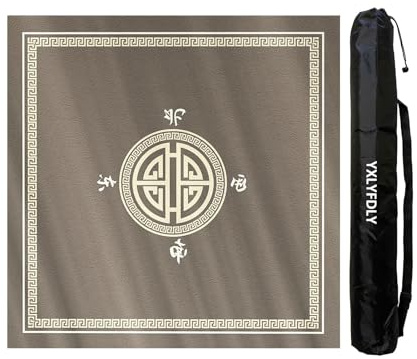 YXLYFDLY Tapete suave de Mahjong antideslizante y reducción de ruido, mantel de Mahjong con bolsa de transporte, tapete de juego para el hogar para mahjong, póquer, cartas, juegos de azulejos (75 cm)