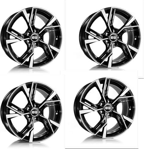4 Cerchi in lega compatibili per VW Golf 5 6 7 7,5 8 8,5 passat tiguan scirocco 18 pollici rs6 nero lucido