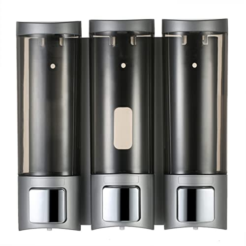 Ailgely 200 mlx3 Dispenser di Sapone Liquido a Parete Manuale,Dispenser per Sapone Liquido da Doccia,Porta Sapone da Parete per Il Bagno Dispenser