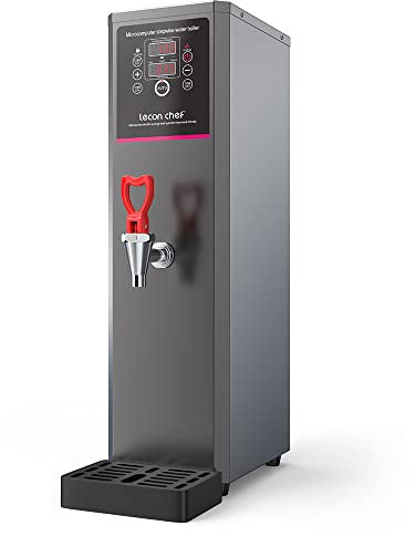 Lecon Dispensador de agua caliente, 15 l, dispensador de agua de acero inoxidable, 3000 W, calentamiento rápido, máquina de agua caliente eléctrica con temporizador, indicador de tiempo de