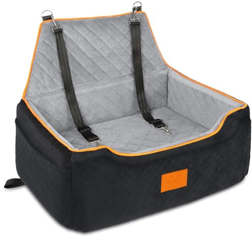 XIEEAOZEE Dog Car Seat for Medium/Large Dog Under 50 lbs or 2 Small Dogs