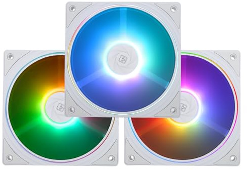 Thermalright TL-S12W-S X3 CPU Fan, 120mm Case Cooler Fan ARGB, PWM Connector Silent Computer Cooling with S-FDB Bearing,Low Noise 23.2dba, up to 1500RPM PC Cooling (Pack of 3)