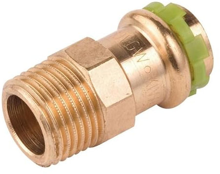 Raccord droit mâle laiton à sertir (14 X 1/2)