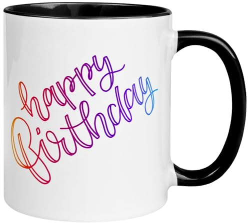 Geburtstag Frau Mann Geschenk Tasse | Happy Birthday | Geburtstagstasse | Geburtstagsgeschenk ohne Zahl Männer Frauen | Party Kaffeebecher | Geburtstagsparty Dekoration | Geburtstagstasse
