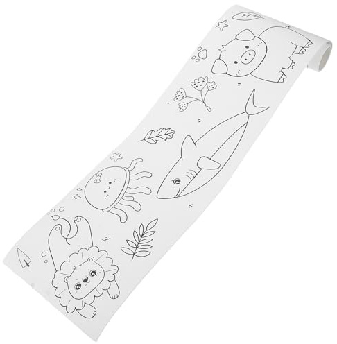 JOINPAYA Rouleau de Papier à Dessin Blanc pour Garçon et Filles Toile de Graffiti Pratique et Facile à Transporter pour Coloriage Géant et Activités Créatives la Maison