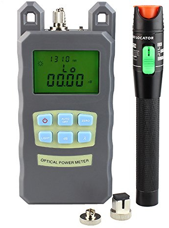 Tester Fibra Optica + 30 mW Medidor de Potencia Óptica Portátil Para Pruebas, Mantenimiento y Solución de Problemas de Cable de Fibra - Ideal para Técnicos de Redes