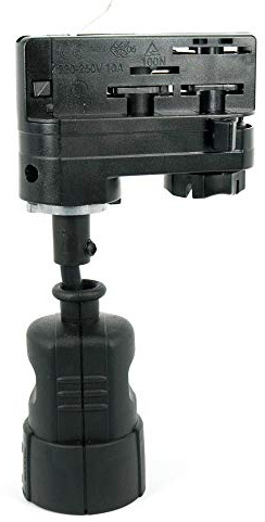 CLE 3-Phasen Stromschienenadapter mit Schuko Kupplung schwarz