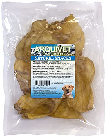 Arquivet Rinderohren, Beutel mit 10 Stück, Packung mit 10 x 25 g, insgesamt: 250 g