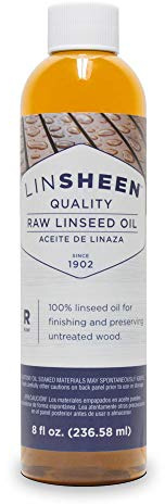 LinSheen Raw Linseed Oil – Flaxseed Wood Treatment Conditioner to Rejuvenate, Restore and Condition Wood Patio Furniture, Decks to Kitchen Cutting Boards, 8 oz Bottle