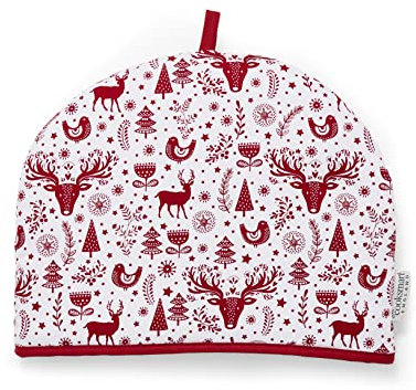 Cooksmart British Designed Christmas Tea Cosy | Xmas Teapot Warmer Suitable For Small, Medium or Large Teapots | Designed by British Designers in the UK - A Nordic Christmas