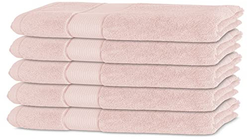 BANANALU 5er Set Gästetuch Qualität 450g/m2 100% Baumwolle 30x50cm Frottiertuch Gast Towel Rose Primrose Pink 12-2904