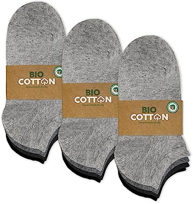 mehrstrumpf 8/12 pares de calcetines para niños 100% cultivo orgánico, para zapatillas, para niños y niñas, sin costuras (Modelo: Biolivia), 35-38