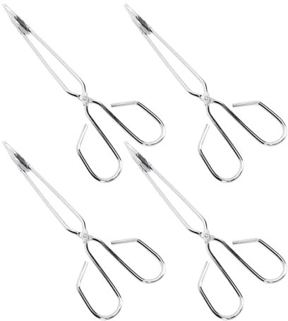HUSHUI 12Pcs Cooking Scissor Tongs,Comfortable Grip Food Serving Tongs,Kitchen Bread Tongs Barbecue Grilling Tongs Tool for Flipping Food