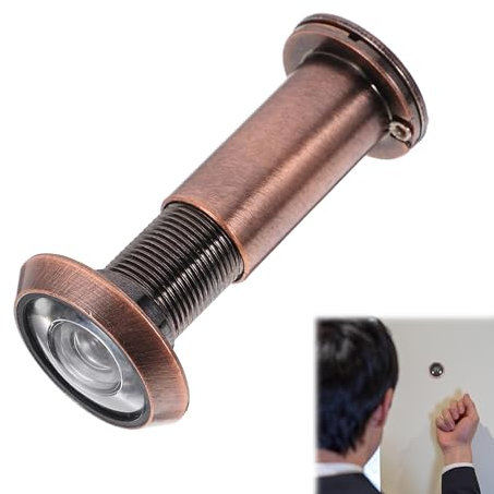 Mirilla para puerta | Lente Súper Angular | Fácil Instalación |Acabado: Negro mate