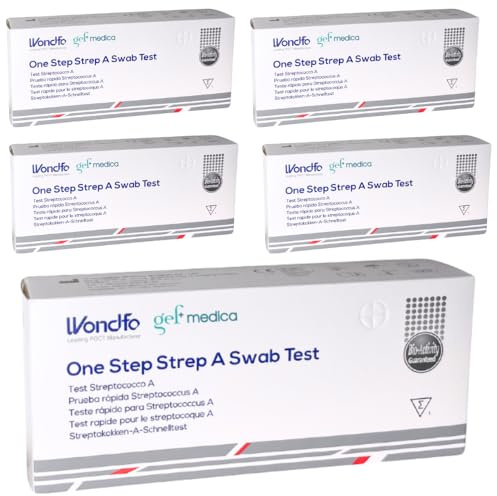 gef + medica - 5 Tamponi Streptococco A - Test Faringeo per la Rilevazione dello Streptococco del Gruppo A | Facile ed Affidabile