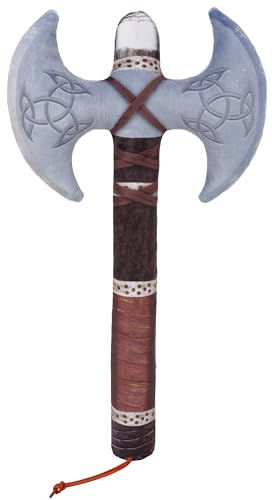 June Garden Little Vikings Double Blade Battle Axe - Safe Plush Soft Pretend Play Weapons - Gifts for Kids