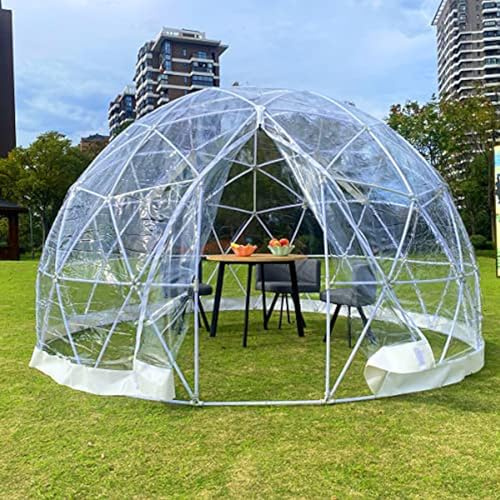 Tienda de campaña con forma de cúpula de burbujas, refugio geodésico transparente para camping con cubierta de TPU para uso en patio trasero, jardín, cúpula al aire libre para protección para todo