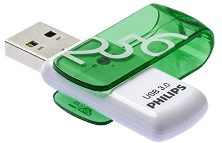 Philips Vivid Edition Super Speed 3.0 USB-Flash-Laufwerk USB-Stick 256 GB mit Schwenkkappe für PC, Laptop, Computer Data Storage, Lesegeschwindigkeit bis zu 100 MB/s