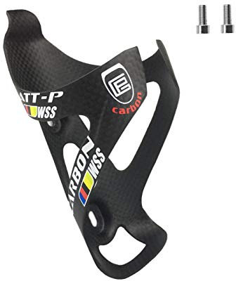 PLATT Fahrrad Flaschenhalter,Carbon Fiber Fahrrad Getränkehalter,Trinkflaschenhalter für Rennrad/MTB/Mountainbike(Matt 1 Stück)