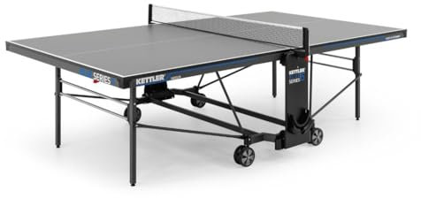 KETTLER K5 Indoor Tischtennisplatte | Qualität - Made in Germany (TÜV-geprüft) | Zusammenklappbar & leicht verstaubar | 19mm Feinspanplatte | Sichere Lieferung | Leichter Aufbau | modernes Design