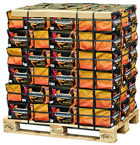 900 kg di bricchette di carbone per camino, stufa, 90 x 10 kg sacchetto di carta Top supporto per braciere (ENERGIE KIENBACHER BRENNLEZO BRIKETTS & CO)
