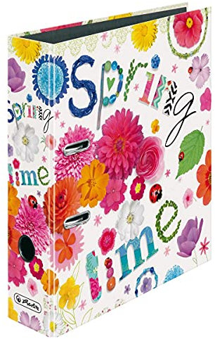 Herlitz Motivordner mit Namensgravur - DIN A4 - 80mm - Springtime