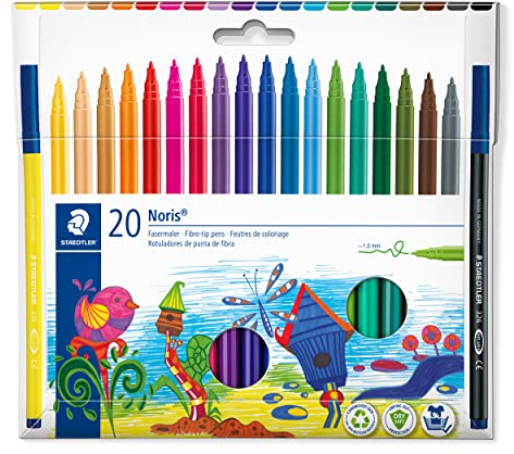 STAEDTLER 326 C20 - Rotulador de fibra (20 unidades), colores surtidos