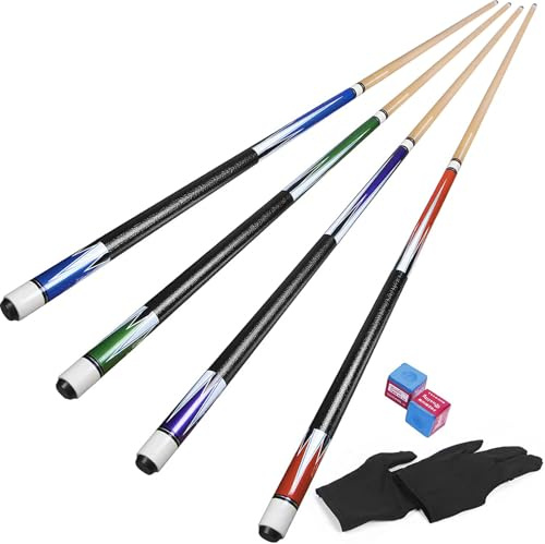 Horse 4er Set Pool Queues 58 Zoll Haus Bar Pool Billard Queue Sticks für professionelle Billardspieler