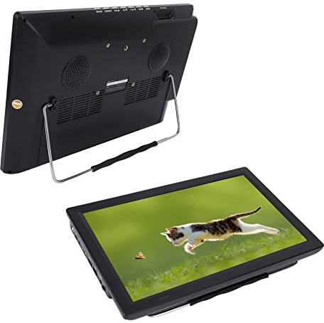 14 Inch HD Screen Freeview LED TV for Car, Portable Widescreen LCD Display Support USB Port/TF Card Slot, Little TV for Car Camping Outdoor Bedroom