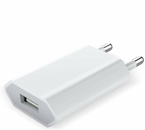PhoneThrone Caricatore USB (1 Pezzo) Compatibile con apple iphone 5 6 7 8 X XS XR XS Max, IPod touch/Nano, Smartwatch, Lettori MP3, luci led, alimentatore 5V 1A Caricabatterie