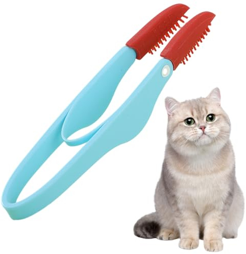 Peigne détachant les larmes,Tête de brosse en Silicone, peigne anti-taches pour animaux de compagnie avec poignée antidérapante | Brosse flexible pour animaux de compagnie, dissolvant de Goowafur