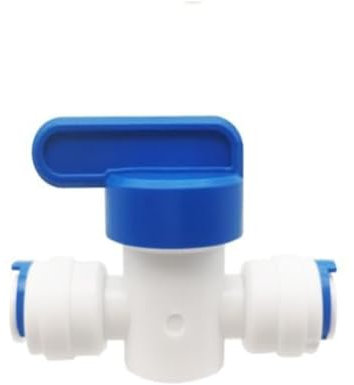 Trendy Hive 1/4'' Inline Tap and Shut Off Valve - 1/4 Flushing Valve for Ro Water Filter Pipe Fitting - Straight Connector for Water Pipe Fittings