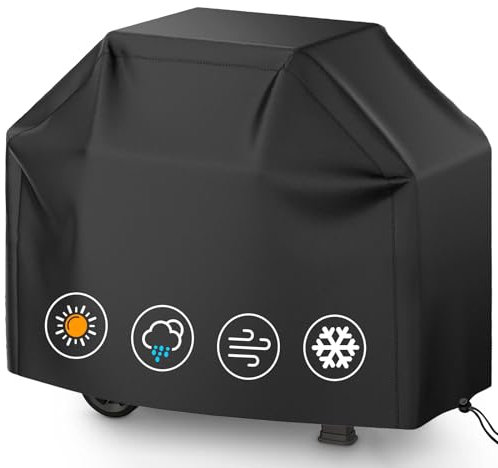 Grillabdeckung 145 x 61 x 117 cm – Wetterfeste BBQ Abdeckhaube aus 210D Oxford-Stoff, Wasserdicht, Staubdicht, Reißfest, Universelle Schutzhülle für Gasgrill & Grill