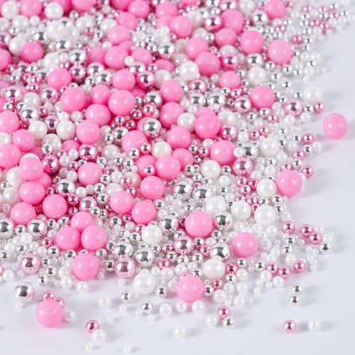 Décors Sucrés La Saint-Valentin 130 g - Perles comestibles Décorations en Sucre pour Gâteaux, Bûches, Cupcakes