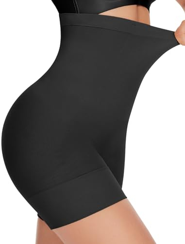 YADIFEN High Waist Shapewear for Women Tummy Control Knickers, Seamless Body Shaper for Women, Comfortable Fit Shapewear Shorts Black S