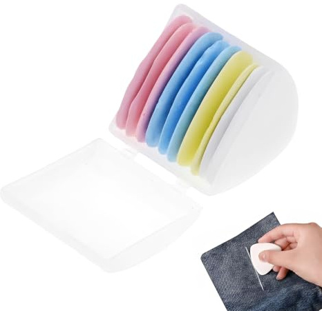10 Pièces Craie Couture Professionnelle, Craies de Tailleur Triangulaires en 4 Couleurs pour Marquage Tissu, Accessoires de Mercerie pour Couture et DIY - 47x3mm